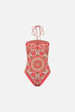 Bandeau One Piece With Halter Tie - Shell Games