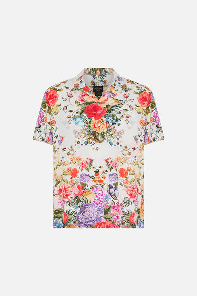 Short Sleeve Camp Collared Shirt - Sew Yesterday