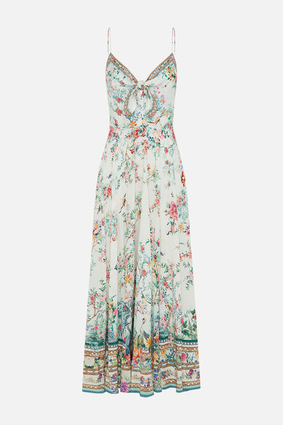 Long Dress With Tie Front - Plumes And Parterres