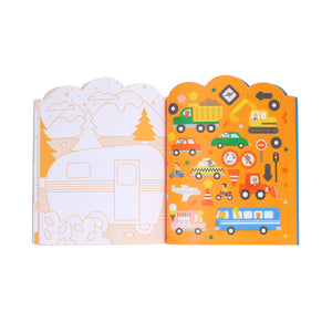 Colouring Book with Sticker - Vehicles