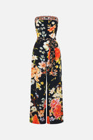 Tie Waist Strapless Jumpsuit - Secret History