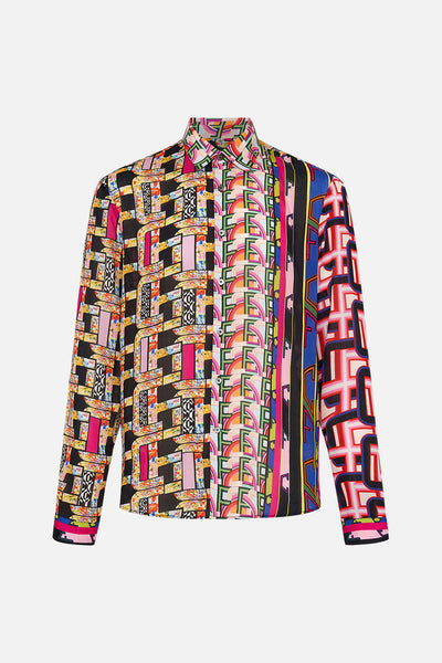 Collared Long Sleeve Shirt - Rome Retro