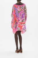 Short Round Neck Kaftan - Viola Vintage