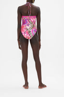 Bandeau One Piece w/ Halter Tie - Viola Vintage