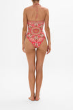 Bandeau One Piece With Halter Tie - Shell Games