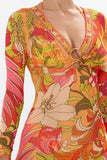 V-Neck Ring Front Cover Up Dress - The Flower Child Society