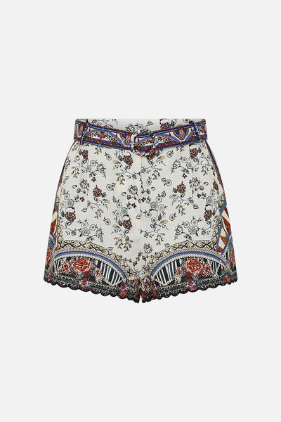 Belted High Waist Shorts - My Folk Art Heart