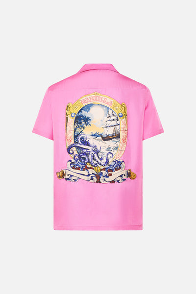 Short sleeve camp collared shirt - Salty splendour