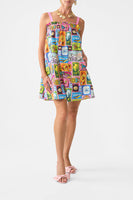 Wide strap short sundress - Salty splendour