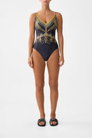 v neck underwire one piece with back clip Song of the solstice