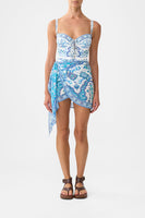 eyelet wrap mini sarong with tie waist