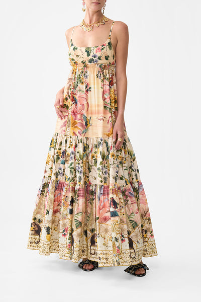 Long dress with jersey bodice - Welcome to the white lotus