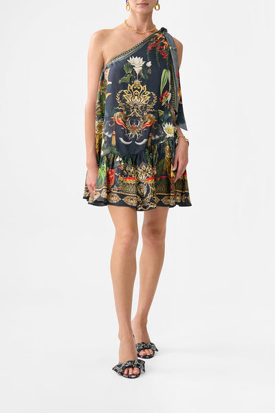 Tie one shoulder short dress - Ready for my welcome drink