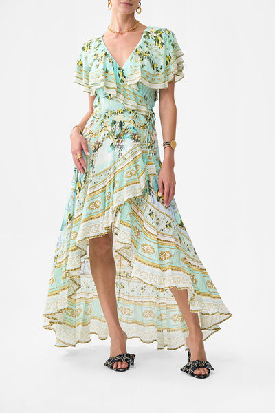 Frill sleeve long dress - Venus on a vespa