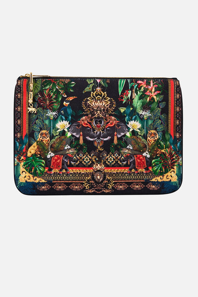 Small canvas clutch - Ready for my welcome drink