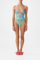 cut out halter one piece with front trim