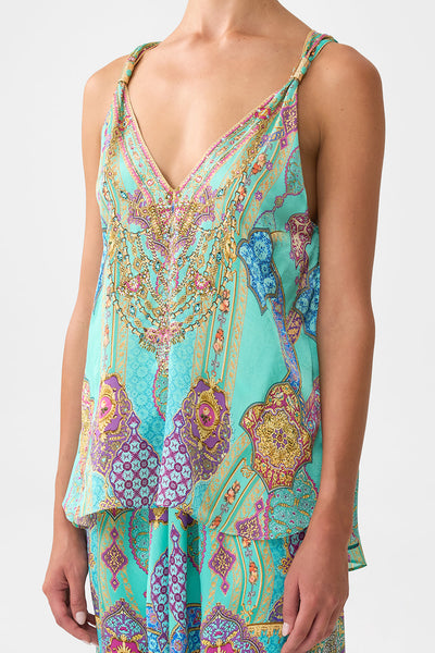 tank top with strap bead detail the concubines