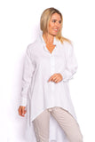 Sakville - Cotton hi low oversize shirt - The italian closet