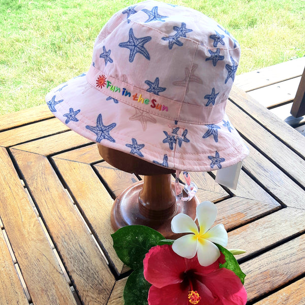 Kids cotton bucket hat - HK 773 White/Pink OS