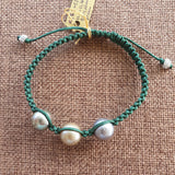FP4321 - 3 pearl macrame bracelet