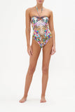 Bandeau One Piece w/ Ring Trim- Merry Go Round