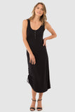 Henley/Ruched Tank Dress