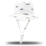 Kids bucket hat with chin strap - HK 771 Beige/White OS